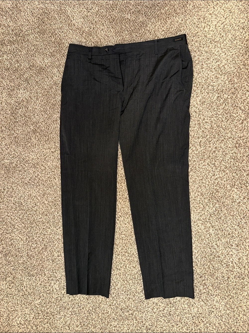 Joseph A. Bank Reserve Charcoal Wool Dress Pants 36x32 Marzotto Italy Fabric